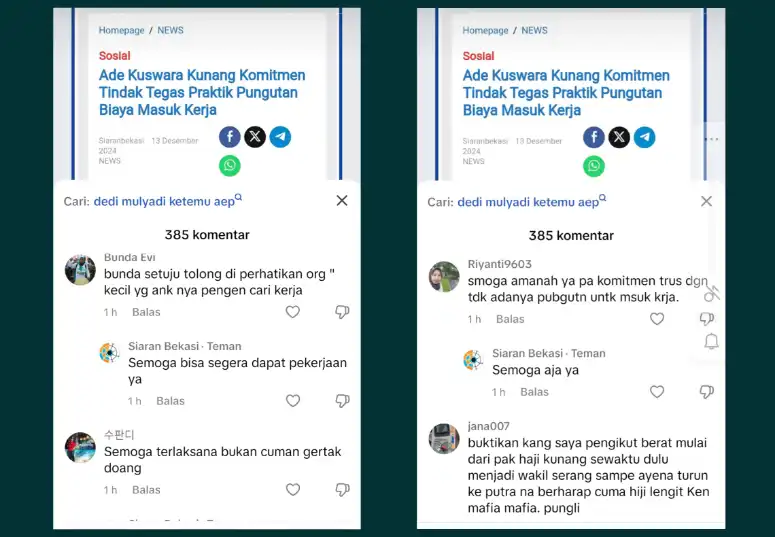 Bupati Bekasi Soal Calo Tenaga Kerja